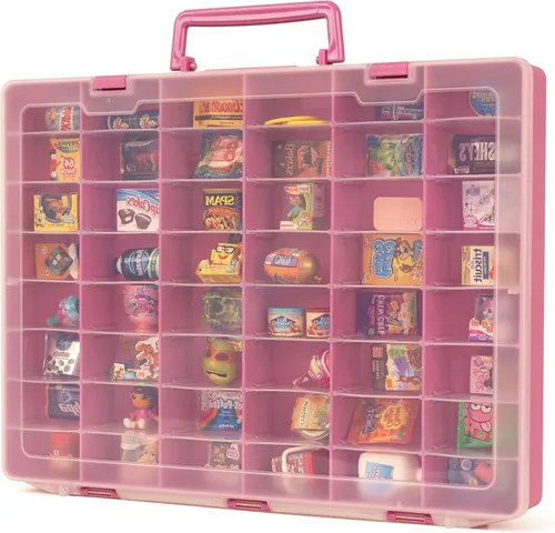Miniatura 6 de Estuche de plástico para almacenamiento de juguetes compatible con mini marcas de juguetes coleccionistas, Miniverse, Shopkins, Real Littles y LOL