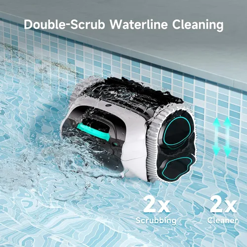 Miniatura 5 de WYBOT - Aspiradora robótica C1 para piscinas enterradas, limpiador inalámbrico de piscina sobre el suelo 4 en 1, limpieza de pared y línea
