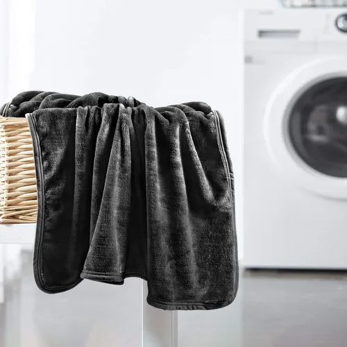 Miniatura 4 de EIUE Cómoda manta de forro polar de franela, paquete de 2 unidades, manta ligera para siesta para el hogar, la oficina y viajes al aire libre