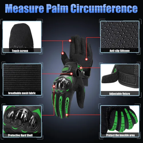 Miniatura 2 de Guantes de motocicleta con pantalla táctil para hombres y mujeres, guantes de carreras para motocross, BMX, ATV, MTB, ciclismo