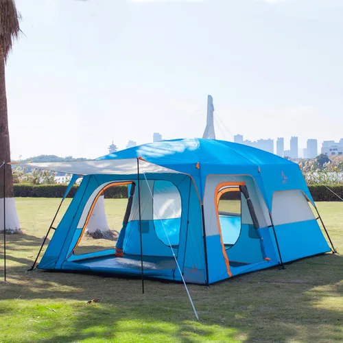 Miniatura 3 de KTT Extra Large Tent 10-12-14 Person(Style-B),Family Cabin Tents,2 Rooms,3 Doors and 3 Windows with Mesh,Straight Wall,Waterproof,Double Layer,Big
