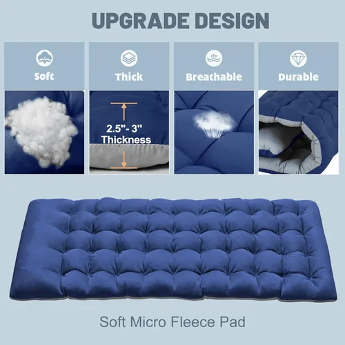 Miniatura 5 de Slsy Catre de camping plegable para adultos con almohadilla, catres de dormir portátiles acolchados, cama de campamento con bolsa de transporte