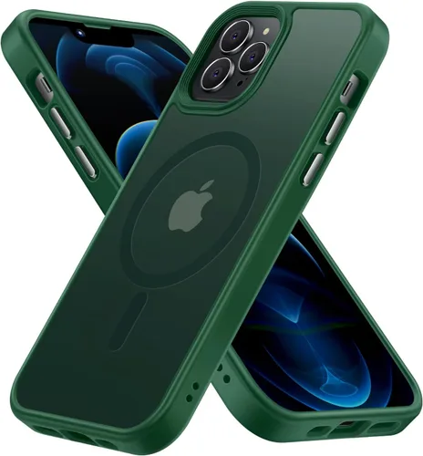 Miniatura 60 de Funda magnética diseñada para iPhone 11 Pro Max, [probada en caídas de grado militar] [compatible con MagSafe] Funda protectora delgada translúcida