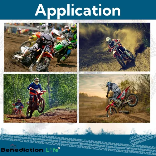 Miniatura 7 de 70/100-19" Neumático de rueda delantera + 90/100-16" trasera con cámara de aire sin llanta para Dirt Monkey Bike de 50cc - 150cc, Pit Bike