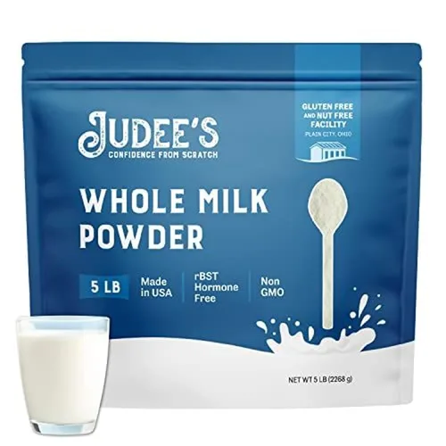 Miniatura 11 de Judee's Gluten Free Leche entera en polvo – Leche en polvo versátil para hornear – Mezcla seca estable para almacenamiento a largo plazo – 40 onzas