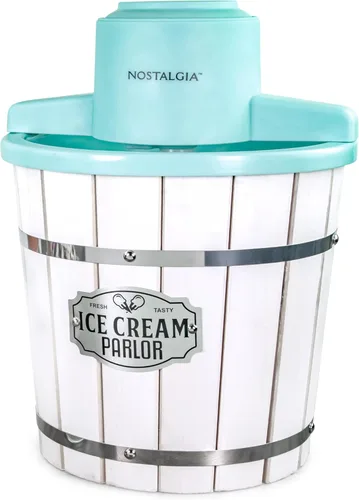 Nostalgia Máquina Eléctrica de Helados – Estilo Salón, Máquina de Helado Suave a la Antigua Hace Yogur Congelado o Gelato en Minutos - Divertido