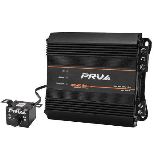 PRV Audio Amplificador de subwoofer monobloque clase D de 1400 vatios RS1400 BASS 1 ohmio - 12 voltios amplificador para automóvil, crossover