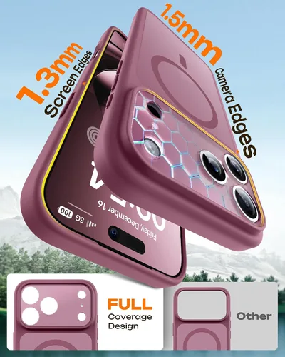 Miniatura 143 de TOCOL Funda para iPhone 11, compatible con Magsafe, protección completa de cámara, imanes integrados, protección contra caídas, funda translúcida