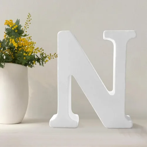 Miniatura 17 de Letras de madera de 4.3 pulgadas, letras blancas de madera sin terminar para injerto, letras de madera para decoración de pared, letras pie