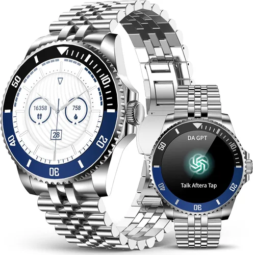SOUYIE 2025 DA GPT Reloj Inteligente para Hombre, Frecuencia Cardíaca, Presión Arterial, Oxígeno en Sangre, Monitor de Sueño, 107 Modos Deportivos,