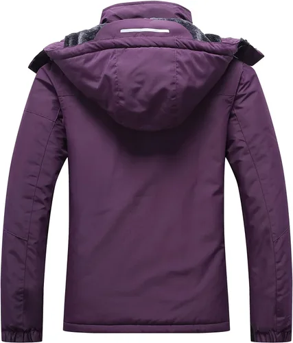 Miniatura 2 de SUOKENI - Chaqueta de esquí impermeable, para mujer, cálida, de invierno, resistente a la nieve, con capucha, ideal para snowboard