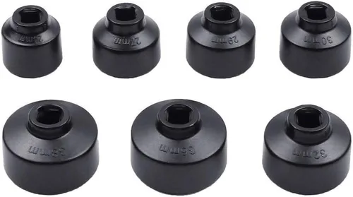 Miniatura 2 de Juego de 10 piezas de llaves extractoras de tapa de filtro de aceite, incluye 24 mm, 27 mm, 29 mm, 30 mm, 32 mm, 36 mm, 38 mm, 64 mm, kit de llaves