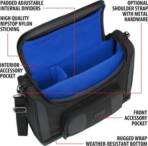 Miniatura 3 de USA Gear Organizador de Viaje se Ajusta a Kits de Bartending - Bolsa de Bartending con Correa para el Hombro, Interior Personalizable para Medidor