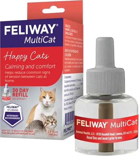 Feliway MultiCat (48 ml) Relleno de difusor | Armonía constante y calma entre gatos en casa