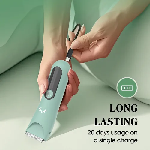 Miniatura 8 de Zesuti Afeitadora Eléctrica para Mujeres con Recorte de Bikini, Maquinillas de Afeitar Eléctricas para Mujeres, Afeitadora Inalámbrica para el Verde