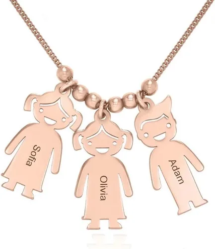 Miniatura 6 de Collar con colgante de amuleto grabado hecho a mano para niño o niña - Amuletos personalizados hechos a medida para niños - Regalo de joyería