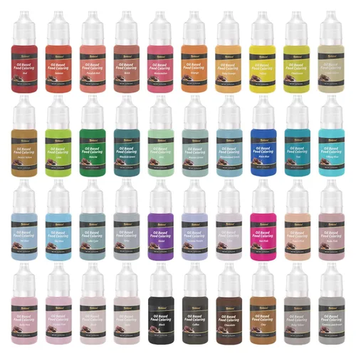 Colorante alimentario a base de aceite para chocolate, 40 colores vivos de alimentos para hornear, decorar pasteles, colorante profesional de