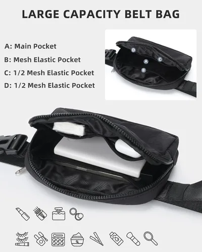 Miniatura 3 de Cinturones de moda para mujeres y hombres, A-Negro, Deportes
