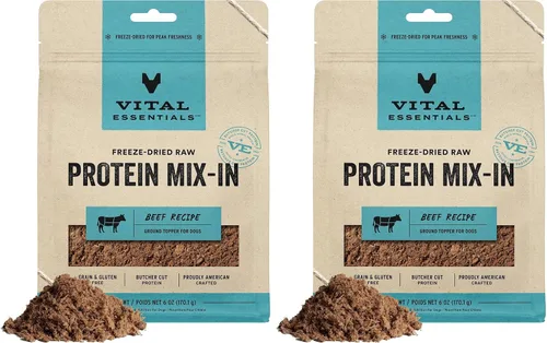 Miniatura 9 de Vital Essentials Mezcla de Proteína Cruda Liofilizada para Complementar Comida de Perro, Complemento de Pollo Molido para Perros, 6 oz