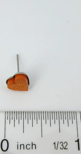 Miniatura 26 de Pendientes de botón de corazón acrílico con purpurina de acero inoxidable de 0.315 in