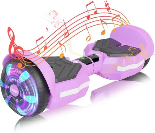 Miniatura 8 de SIMATE Patinete, altavoces Bluetooth y ruedas LED iluminadas, control por APP, motores duales de 250W, velocidad máxima de 8.5 mph y alcance máximo