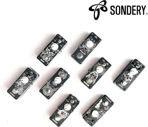 Miniatura 7 de Sondery Pedal de distorsión de metal para guitarras eléctricas, 3 modos de solo turbo y normal, cálida y suave amplia gama de sonido de distorsión
