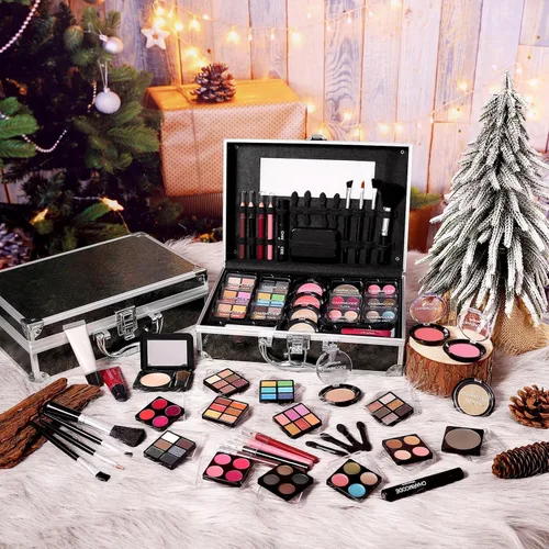 Miniatura 2 de Kit completo de maquillaje para adolescentes y mujeres, estuche de tren de belleza con juego de cosméticos de iniciación, caja de regalo de San