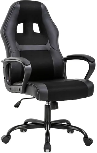 BestOffice - Silla de oficina para escritorio de juegos, silla de juegos de carreras, con respaldo alto, para computadora, giratoria, silla de