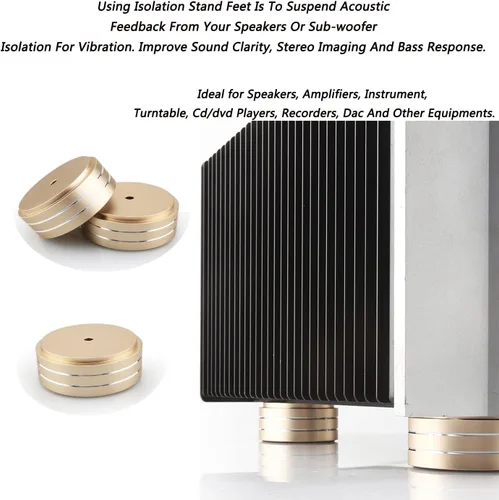 Miniatura 3 de Tertullus 4 pies de altavoz de aluminio HiFi Tocadiscos pies de aislamiento pies de soporte de aluminio Altavoces almohadillas de audio de 2.283 x