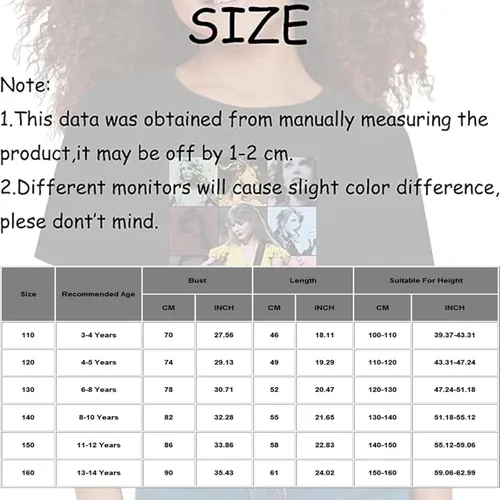 Miniatura 2 de 1989 Concert Kids T-Shirt Graphic Print Short Sleeve Crewneck Shirt Loose fit Casual Tops