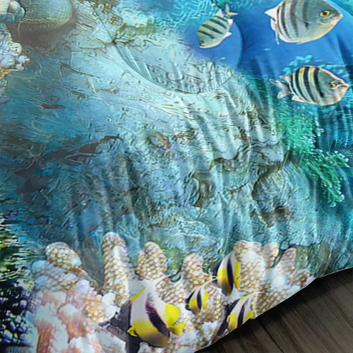 Miniatura 5 de CVHOUSE - Juego de edredón de tortuga marina, juego de cama de tortuga marina oceánica para niños y adolescentes, juego de edredón de tortuga marina