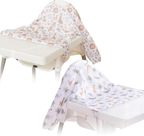 Miniatura 13 de Babero de Manga Larga para Bebé - Baberos a Prueba de Desastres para Bebés - Ajustable, Impermeable y con Accesorio para Silla/Mesa Alta