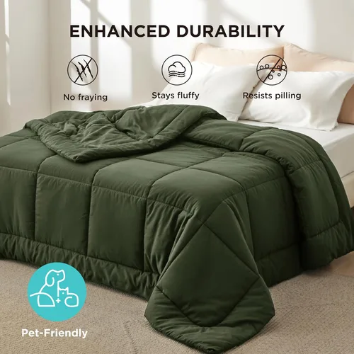 Miniatura 175 de Bedsure Relleno de edredón – Edredones acolchados tamaño King, edredón para todas las estaciones, ropa de cama alternativa de plumón suave, con 8