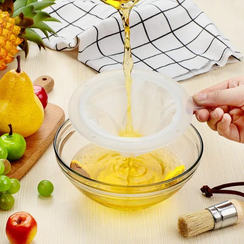 Miniatura 5 de 4 filtros de malla de 200 filtros de alimentos de 5 pulgadas, tamiz de nailon, filtro de malla fina de plástico reutilizable para filtrar yogur