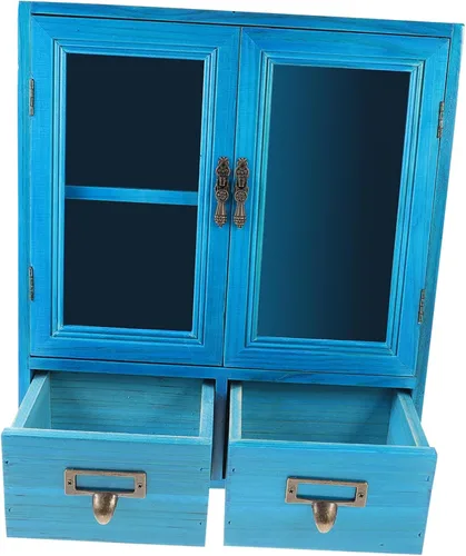 LIFKOME Arqueado Gabinete de pared Caja de almacenamiento de madera Almacenamiento bajo Decoración de cocina montada en la pared