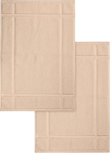 Miniatura 32 de Ample Decor Alfombra de baño 100% algodón de 34 x 20 pulgadas, felpa gruesa de 1350 GSM, suave absorbente, certificado Oeko-Tex, construcción Beige