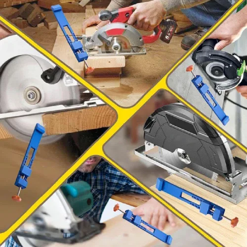 Miniatura 8 de Guía de base de corte ajustable para máquina, nueva abrazadera de posicionamiento de aserrado circular eléctrico y fresado, guía de corte de madera