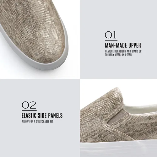 Miniatura 2 de JABASIC Mocasines de plataforma sin cordones para mujer, mocasines cómodos y casuales