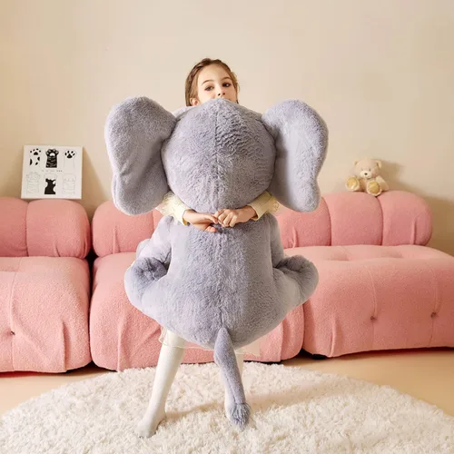 Miniatura 7 de Juguete de peluche de elefante gigante, juguete suave, grande Jumbo de 25 pulgadas, lindo tamaño grande, enorme peluche esponjoso, regalos