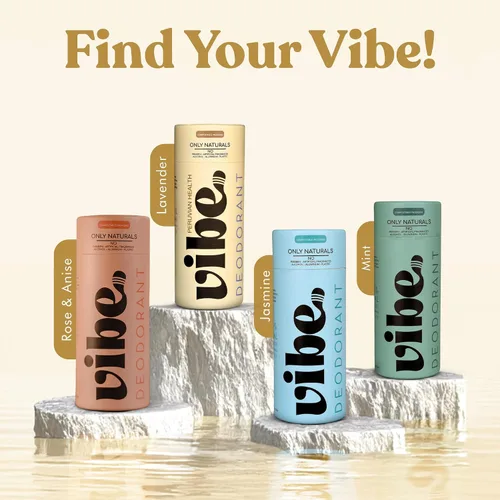 Miniatura 3 de Vibe - Desodorante natural sin aluminio para mujeres y hombres, control de olores de larga duración con aceite de coco orgánico y cera de abejas