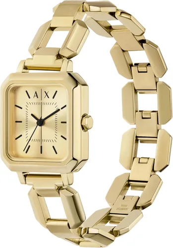 Miniatura 2 de Reloj Armani Exchange AX para mujer, reloj cuadrado para mujer con correa de acero inoxidable o cuero