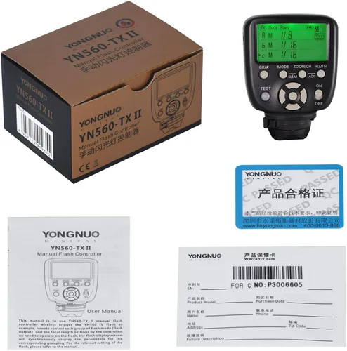 Miniatura 3 de YONGNUO Controlador remoto de disparador de flash LCD YN560-TX II actualizado, para Canon y YN560IV/III YN660 con función de despertador