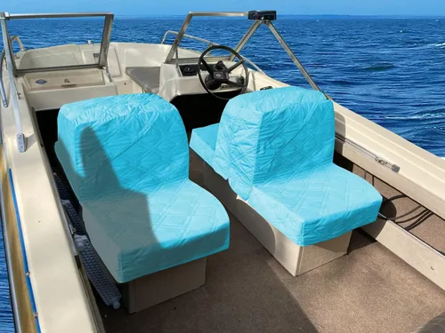 Miniatura 7 de Blue Wave - Fundas de asiento trasero con espalda - Juego de 2 asientos grises de repuesto, microfibra suave, 100% impermeable