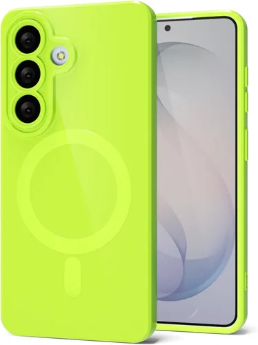 Miniatura 80 de Svanove para Samsung Galaxy S22 Funda de teléfono de silicona magnética, compatible con Magsafe, linda para mujeres, brillante color brillante, gel