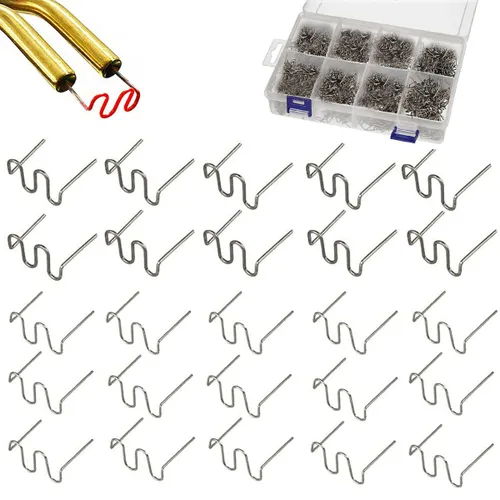 Miniatura 5 de 1000 grapas de soldadura de plástico caliente 0.024 in automotriz reparación de plástico grapas de soldadura para todos los coches, barra