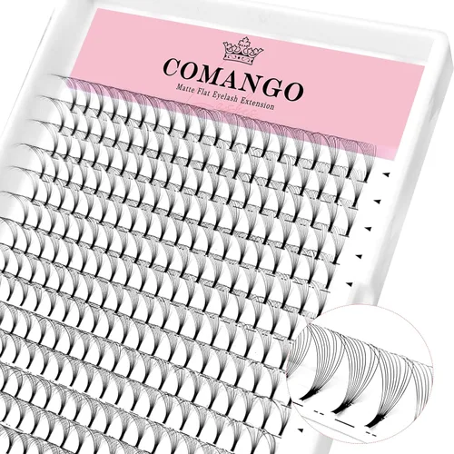 Miniatura 51 de CoMango Extensiones de pestañas de volumen 3D/4D/5D/6D/10D, grosor de 0.003 in, rizo C/D, tallo corto de 0.315-0.591 in, extensiones de pestañas