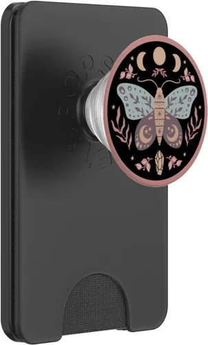 Miniatura 7 de Celestial Boho Moth Witchy Folk Art Botanical Moon Phases PopSockets PopSockets intercambiable PopGrip