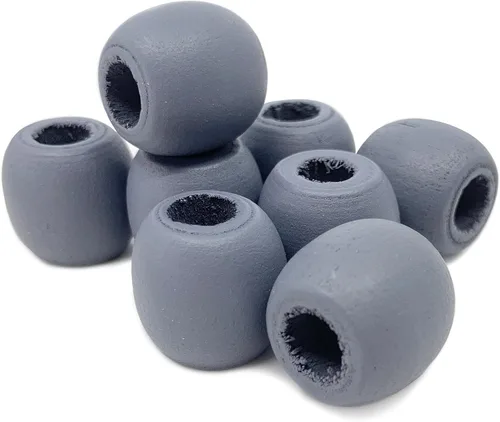 Miniatura 6 de Mezcla de 200 cuentas de madera de barril de 0.669 in de colores de granja en oro, natural, blanco, negro y gris