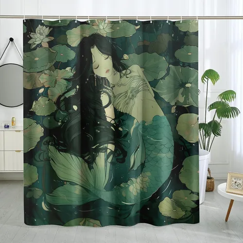 Miniatura 9 de Juego de cortinas de ducha de ballena azul, divertidas cortinas de ducha de dibujos animados de océano para baño, decoración de baño para niños