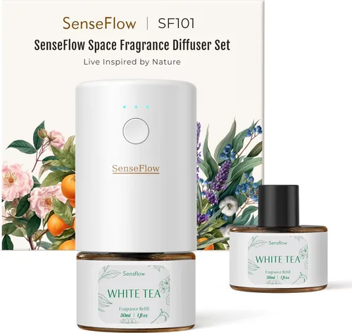 Miniatura 9 de Difusor de aceite esencial para el hogar, difusor inteligente de aromaterapia sin agua SF101S Pro, aroma de habitación enchufable con temporizador